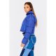 Blue Cropped Puffer Jacket