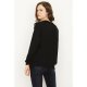 Black Plisse Ruffle Sweat