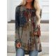 Stylish Baggy Long Sleeve Print Top