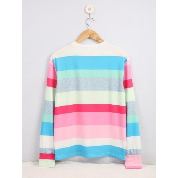 Long-Sleeves Casual Striped Top