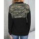 Cool Black Camouflage Print Top