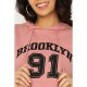 Dusty Pink Brooklyn 90 Sleeveless Hoodie & Short Set