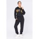 BLACK Baby Girl Cropped Hoddie And Jogger Set