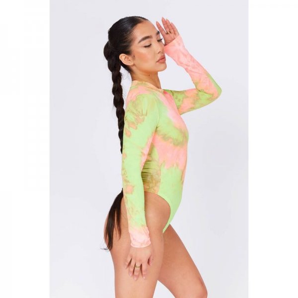 NEON - PINK Dye high neck bodysuit