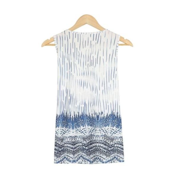 Mysterious Print Round Neck Sleeveless Top