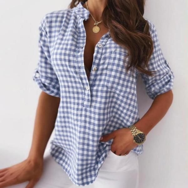 Check Yourself Out Button Down Top